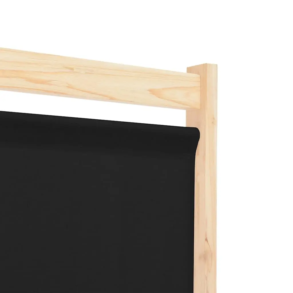 5-Panel Wooden Frame Fabric Screen Room Divider