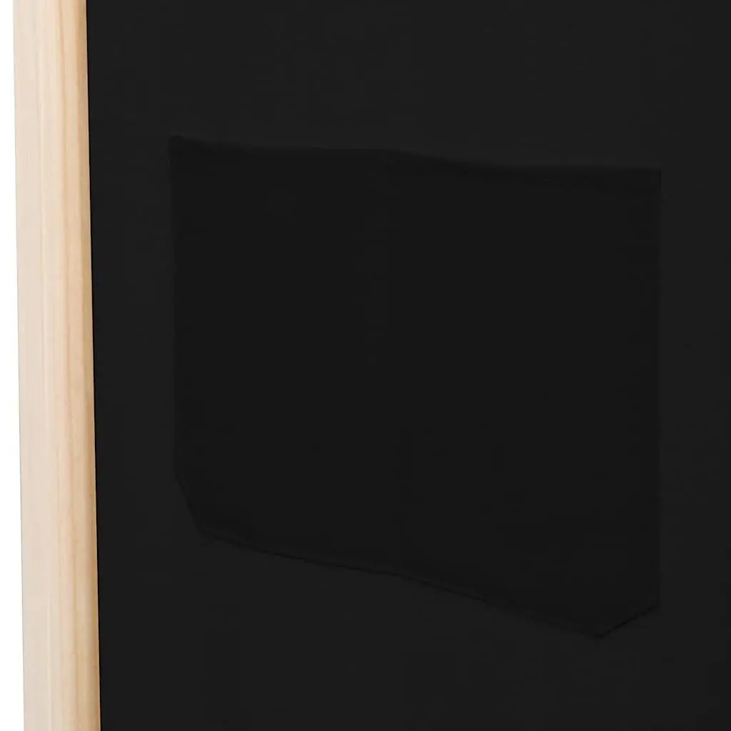 5-Panel Wooden Frame Fabric Screen Room Divider