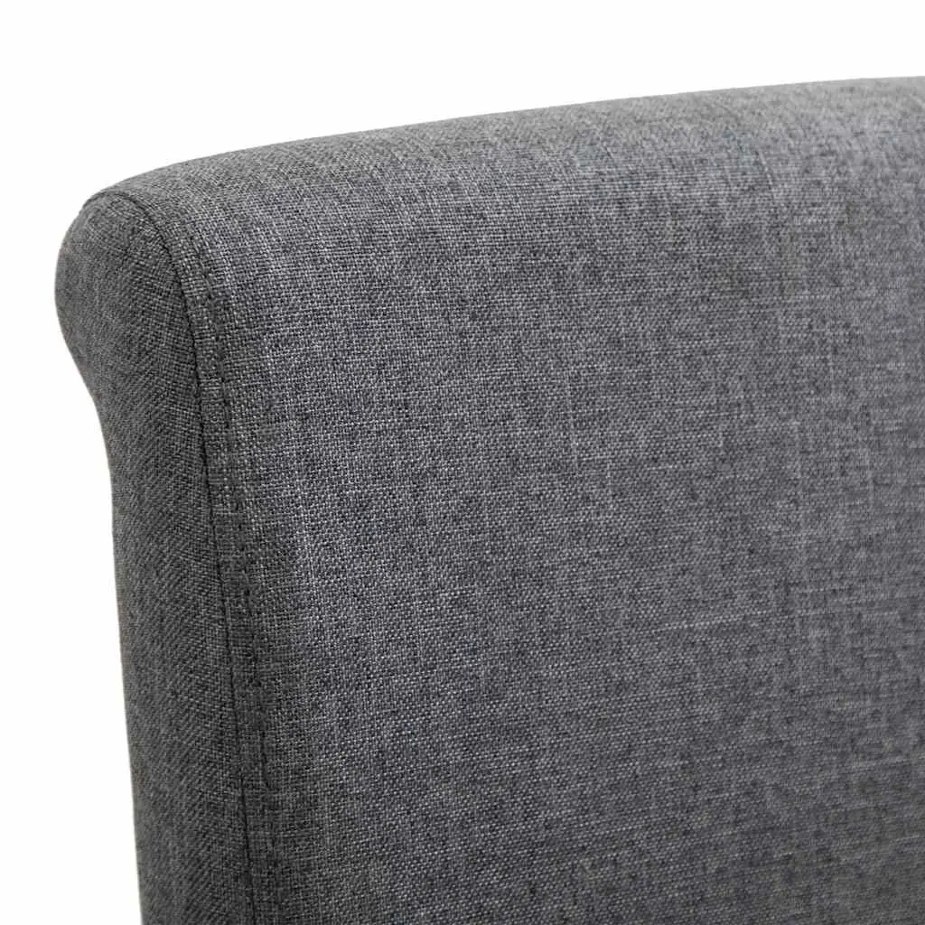 Dining Chairs Fabric Grey Set of 2