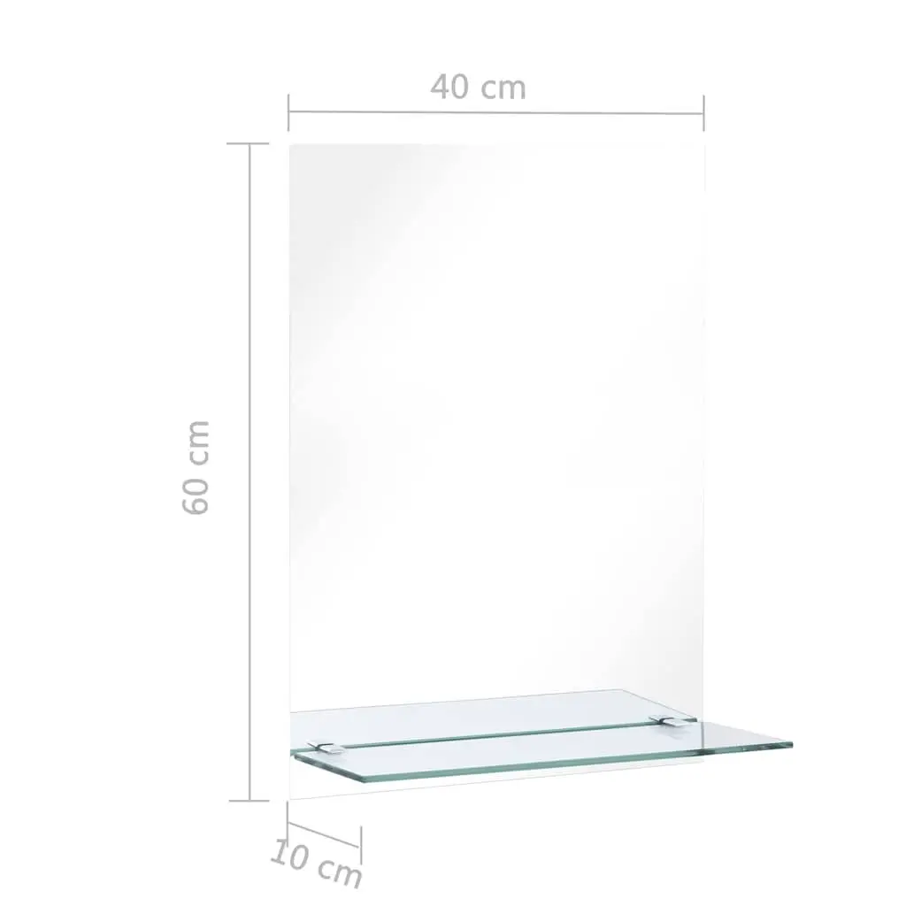 Wall Mirror Tempered Glass 40x60cm Silver
