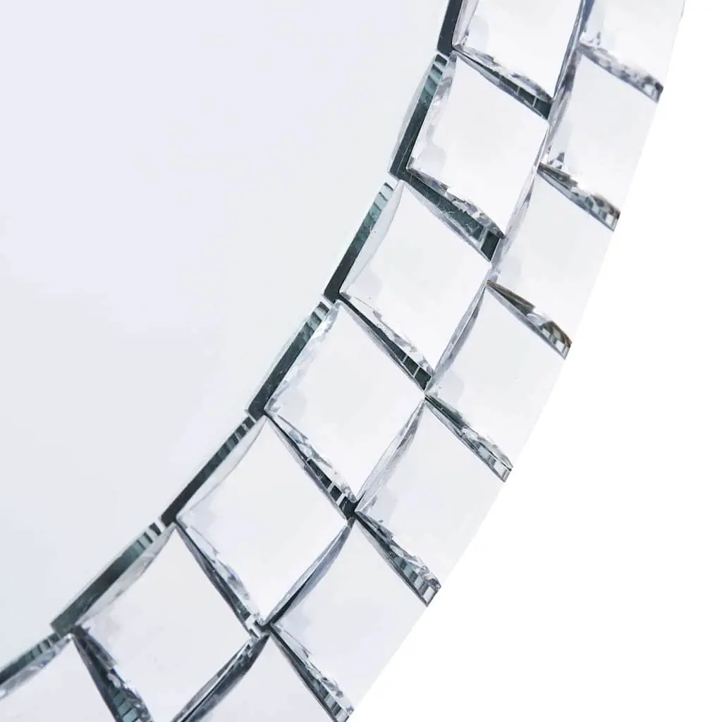 Round Wall Mirror Tempered Glass 40cm Silver