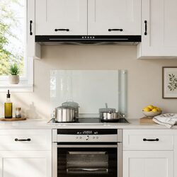 Tempered Glass Kitchen Backsplash Splashboard 80x50 cm Transparent Wall