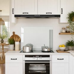 Kitchen Backsplash Splashback Tempered Glass Transparent 80x60cm Wall Protection