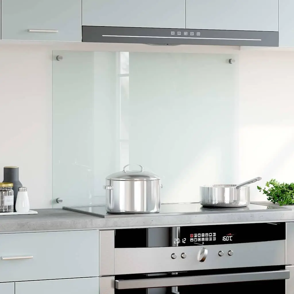 Kitchen Splashback Tempered Glass 80x60cm Transparent