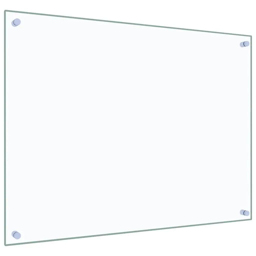 Kitchen Splashback Tempered Glass 80x60cm Transparent