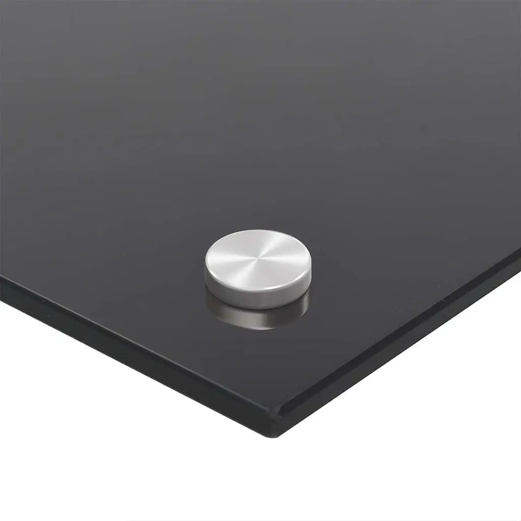 Tempered Glass Black Kitchen Backsplash 90x50 cm