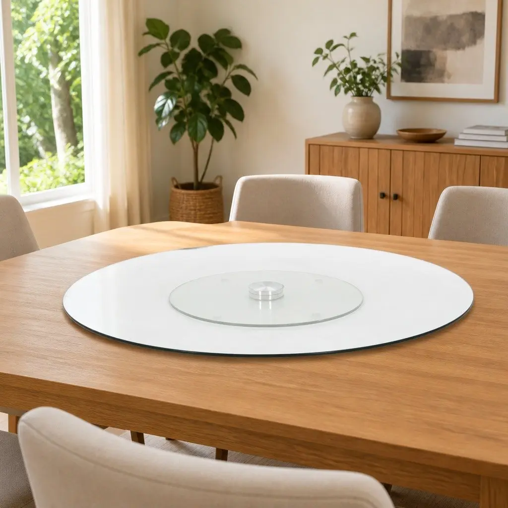Rotating Serving Plate 60cm Tempered Glass