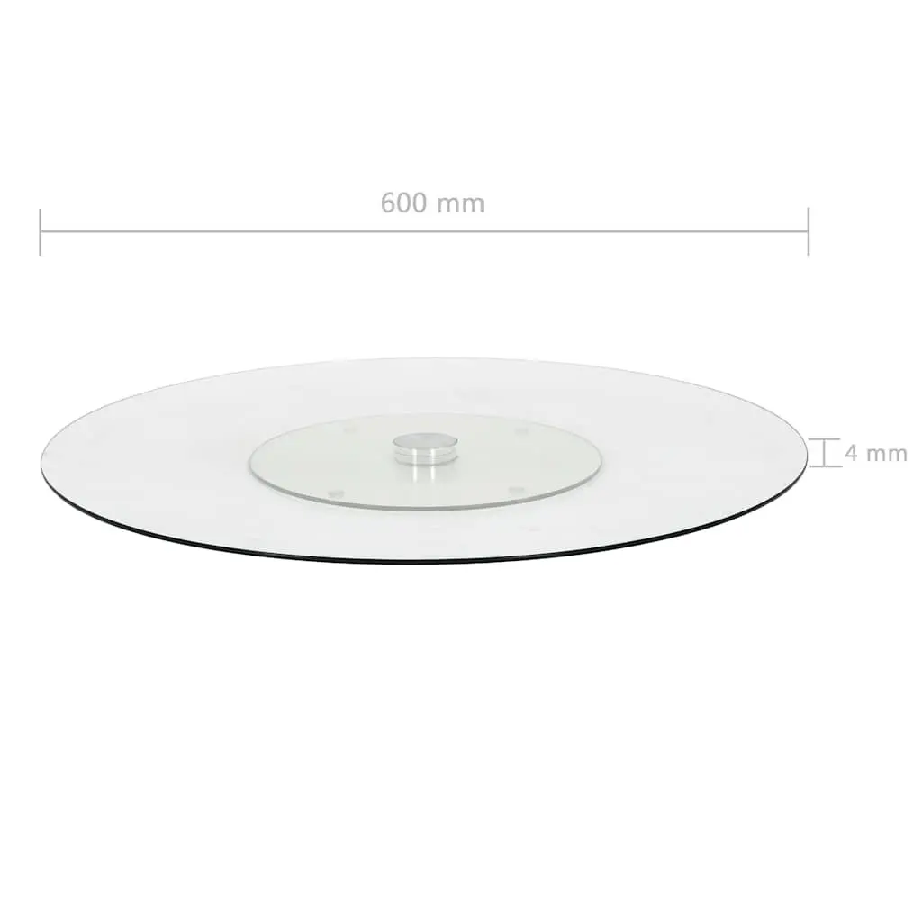 Rotating Serving Plate 60cm Tempered Glass