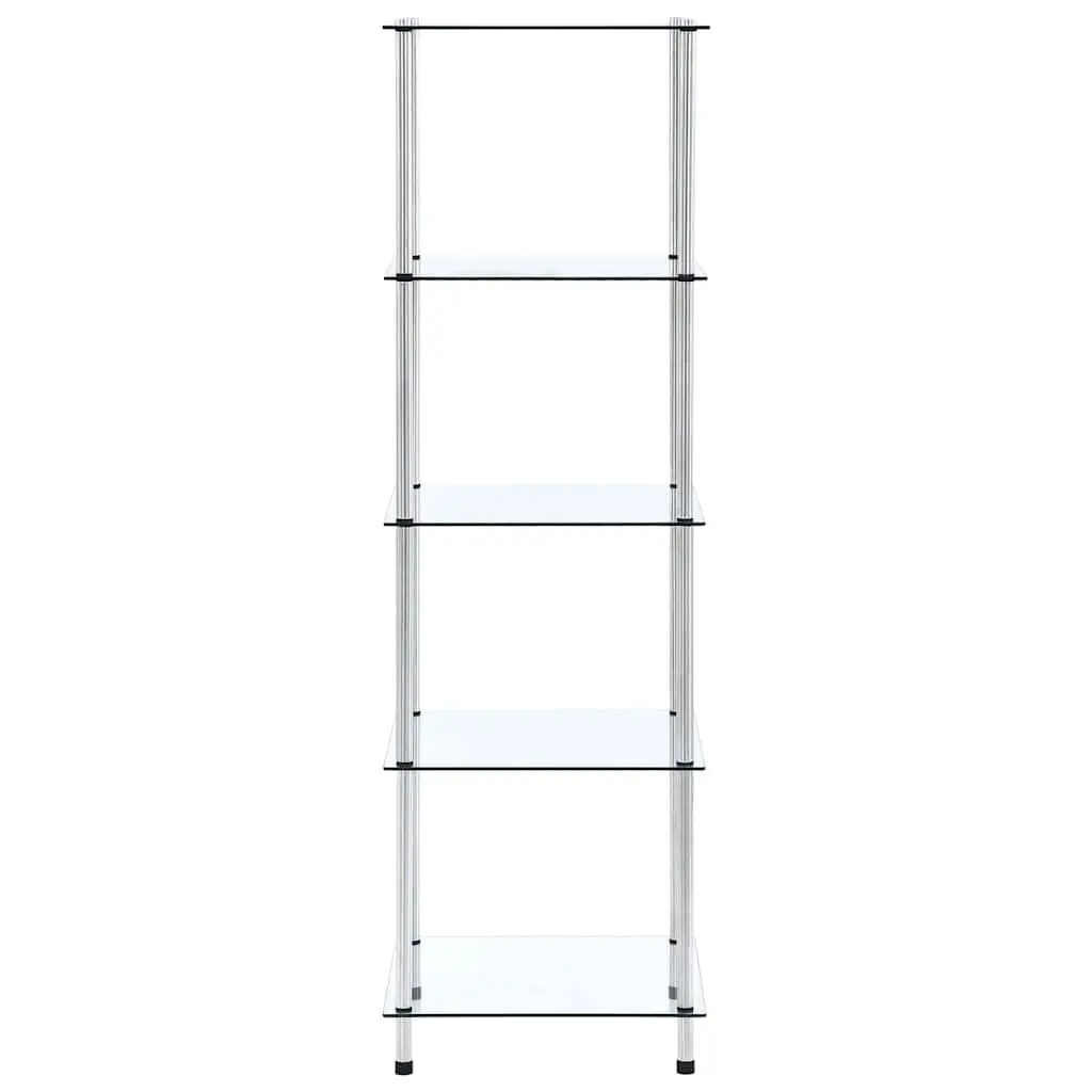 5-Tier Tempered Glass Standing Shelf Unit