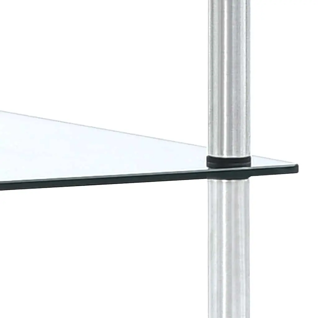 5-Tier Tempered Glass Standing Shelf Unit