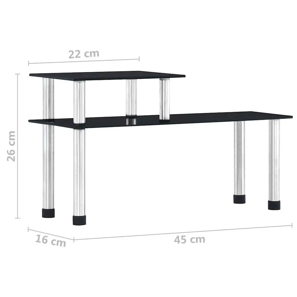 2-Tier Kitchen Shelf with Tempered Glass