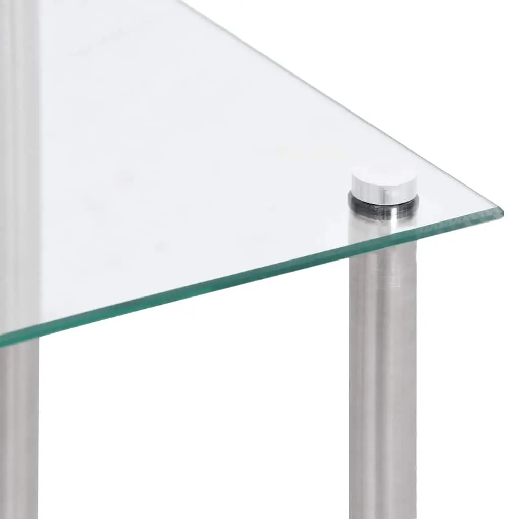 Set of 3 Modern Nesting Tables with Stainless Steel Legs