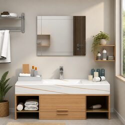 Stylish Silver Wall Mirror 60x50 cm for Modern Spaces