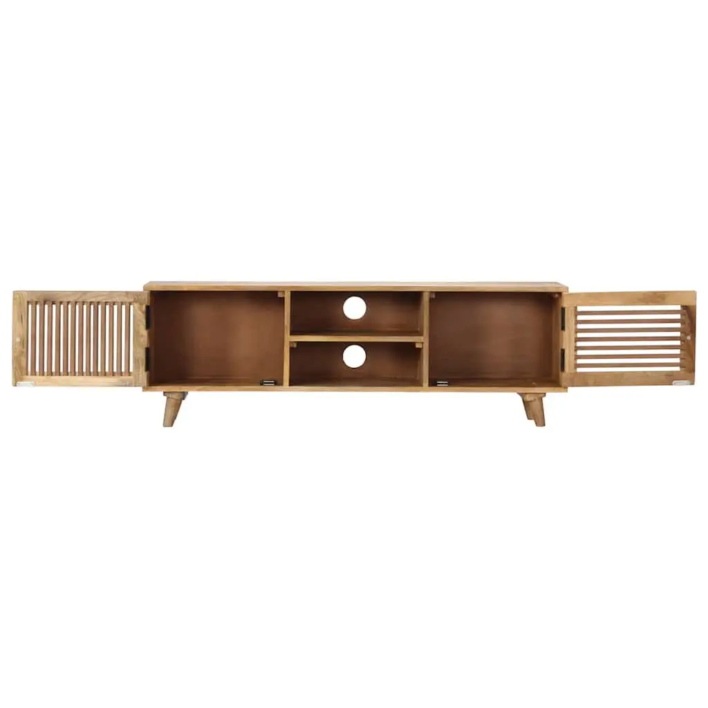 Solid Mango Wood TV Cabinet 120x30x40cm with Doors
