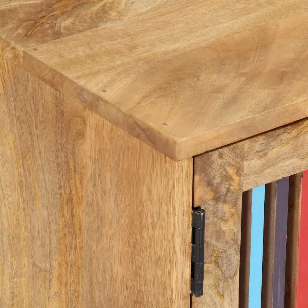 Solid Mango Wood TV Cabinet 120x30x40cm with Doors