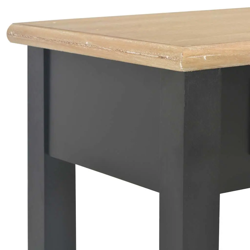 Black Console Table with Drawers and Shelf