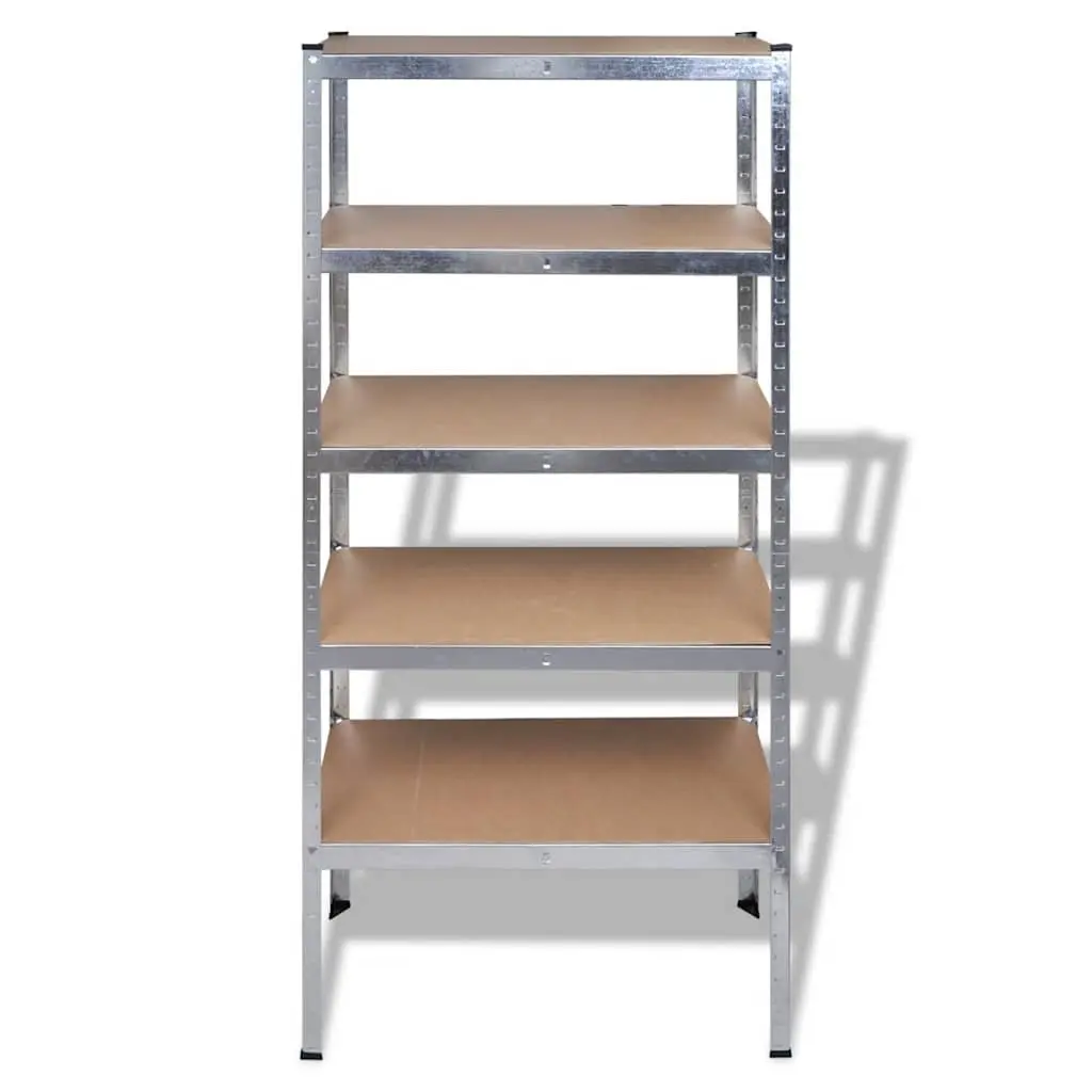 Industrial Brown 5-Piece Storage Rack Set