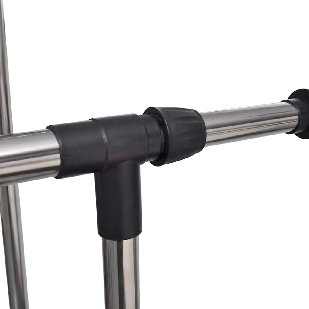 Adjustable Clothes Rack with 2 Hanging Rails Set