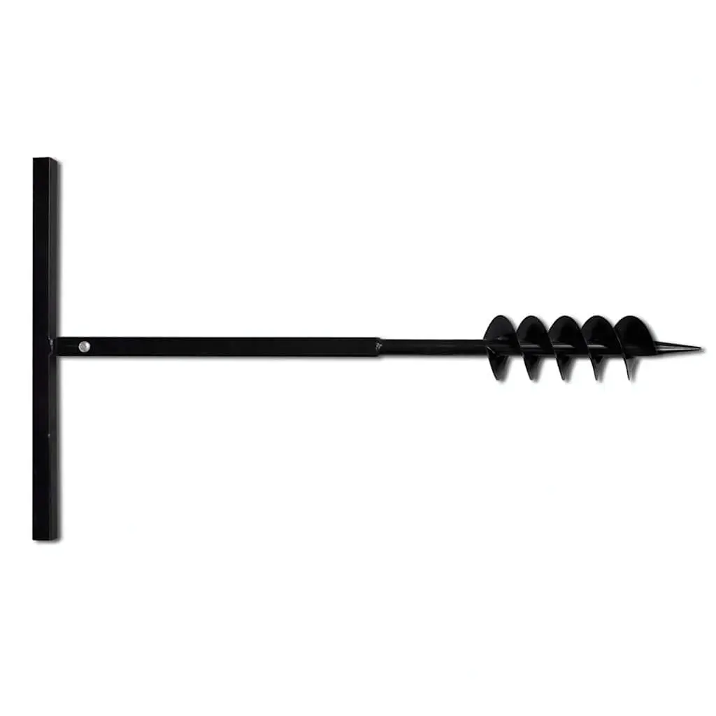 Ground Drill Auger Steel 100mm Size with Handle Extension Tubes 5m