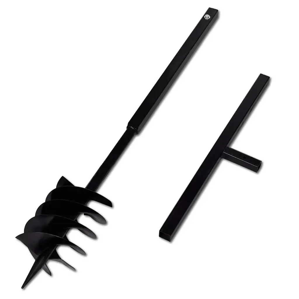 Ground Drill Auger Steel 180mm with Handle 5m Extension Tubes