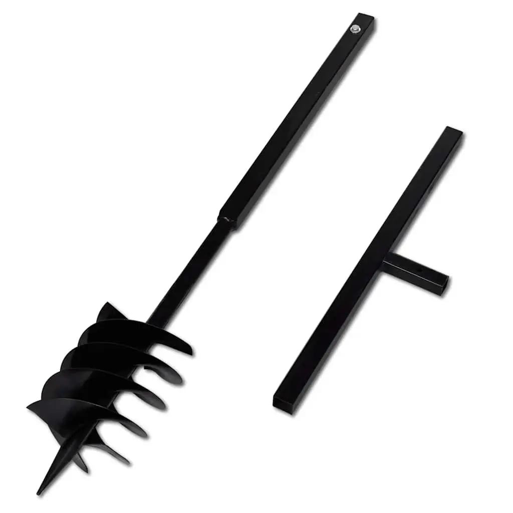 Ground Drill Auger Steel 180mm with Handle Extension Tubes 13m