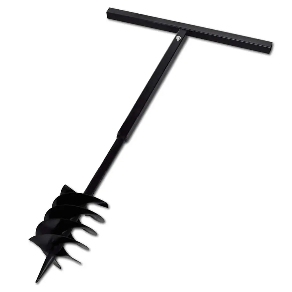 Ground Drill Auger Steel 180mm with Handle Extension Tubes 13m