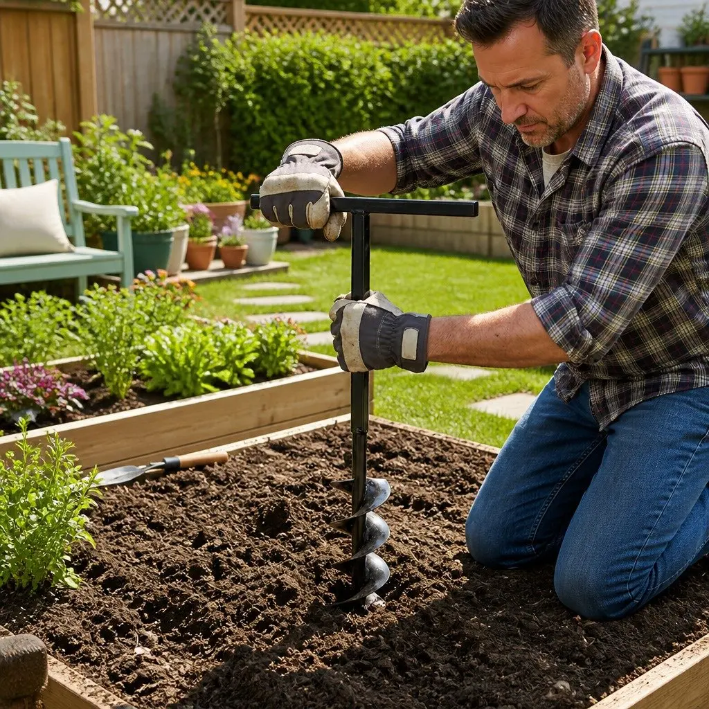 200mm Ground Drill with Ergonomic Handle