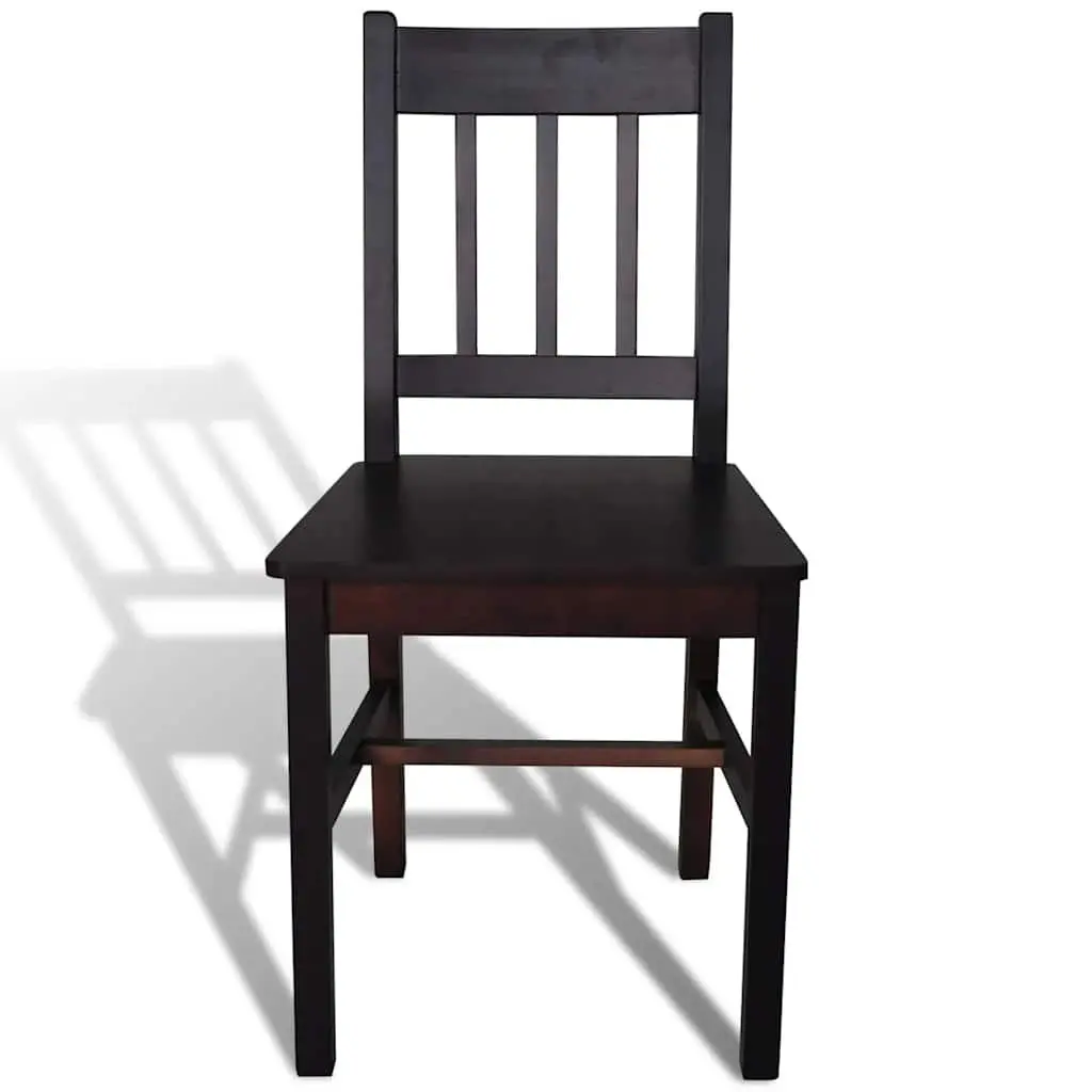Dining Chairs Set 6 Pieces Brown Kitchen Room Seating Furniture Ergonomic Design