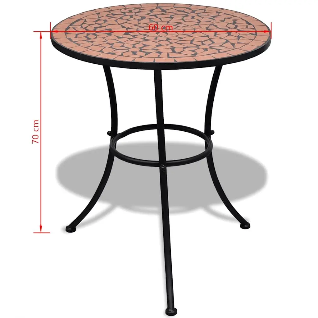 3 Piece Mosaic Bistro Set for Outdoor Use
