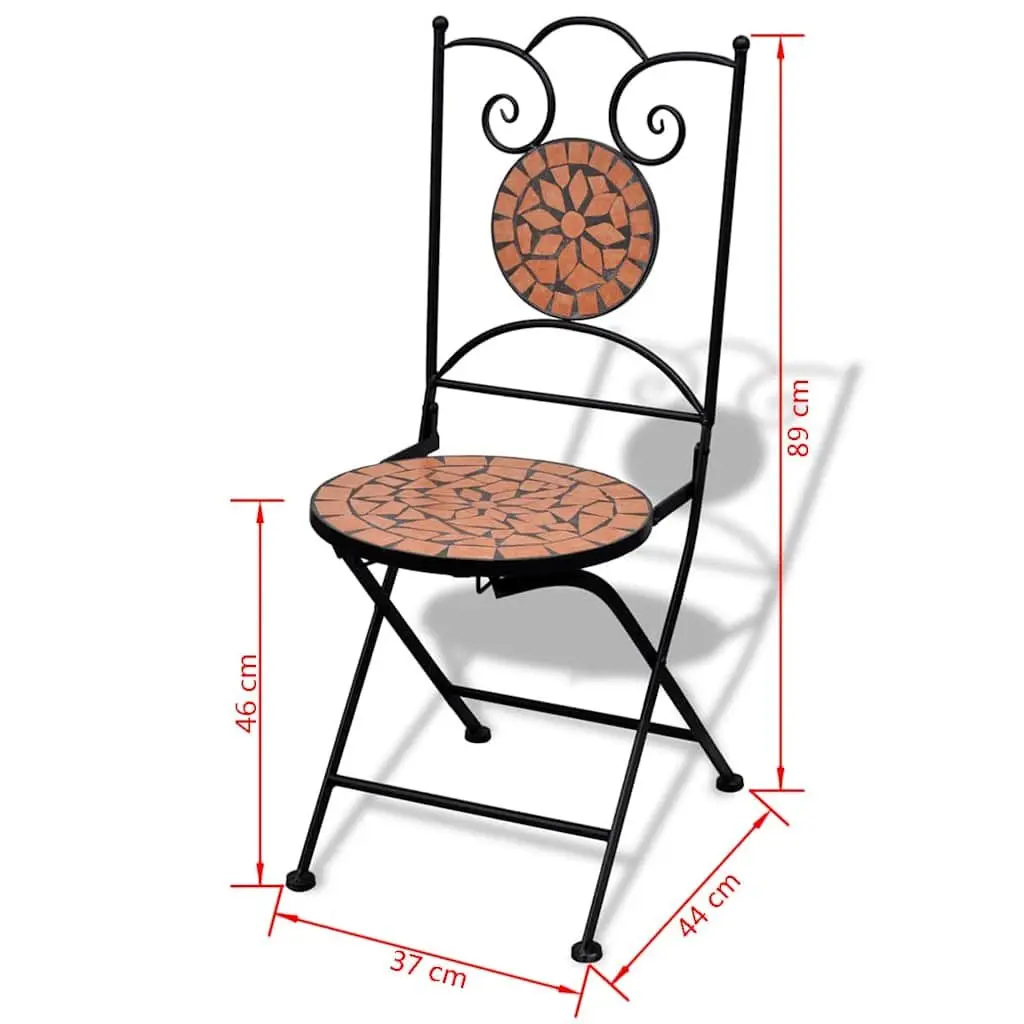 3 Piece Mosaic Bistro Set for Outdoor Use