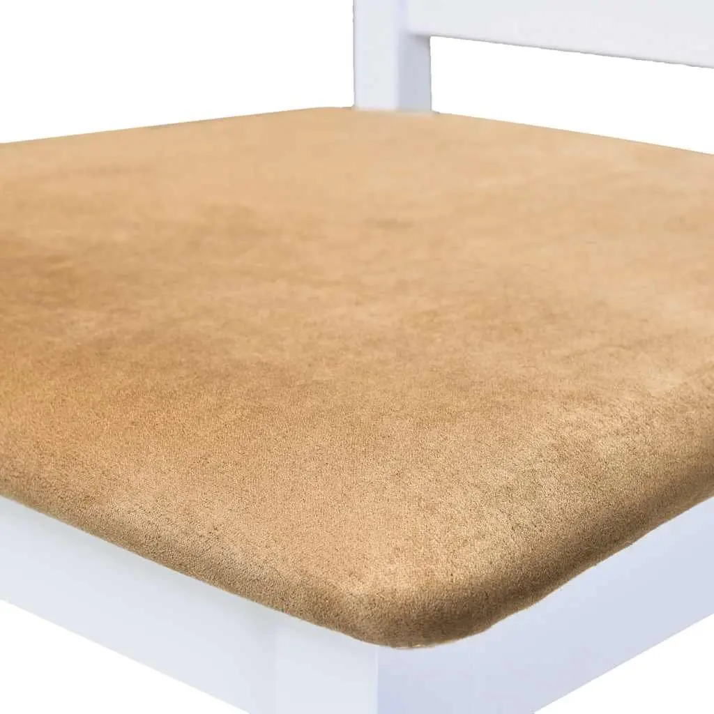 White Wooden Bar Table with 4 Bar Stools