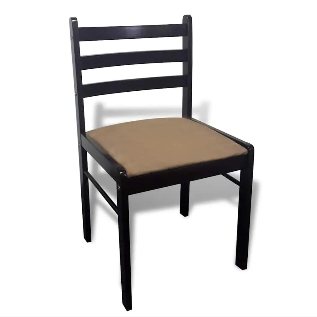 Brown Solid Wood Dining Chairs Set of 6