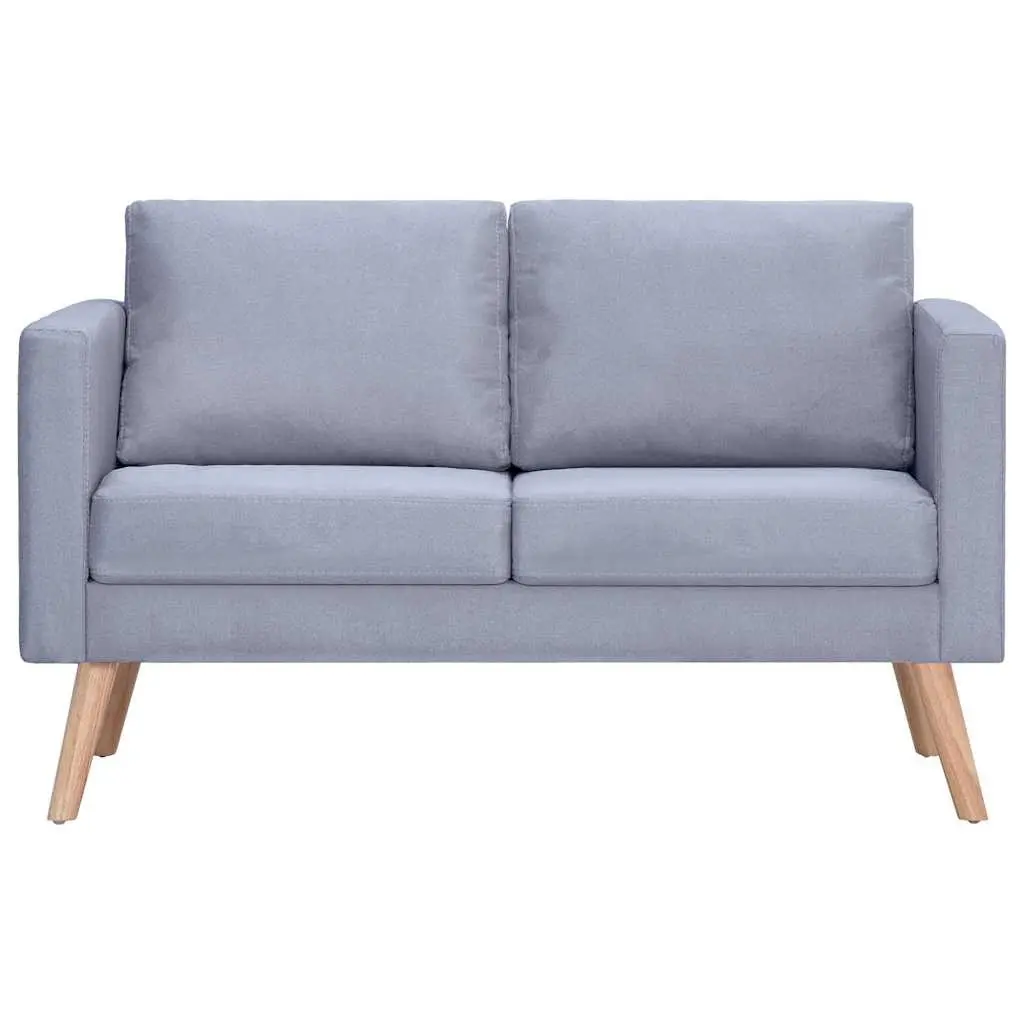 Grey Fabric Sofa Set with Thick Cushions and Strong Frame