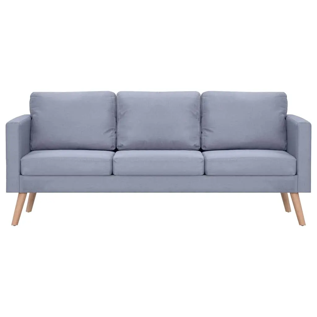 Grey Fabric Sofa Set with Thick Cushions and Strong Frame