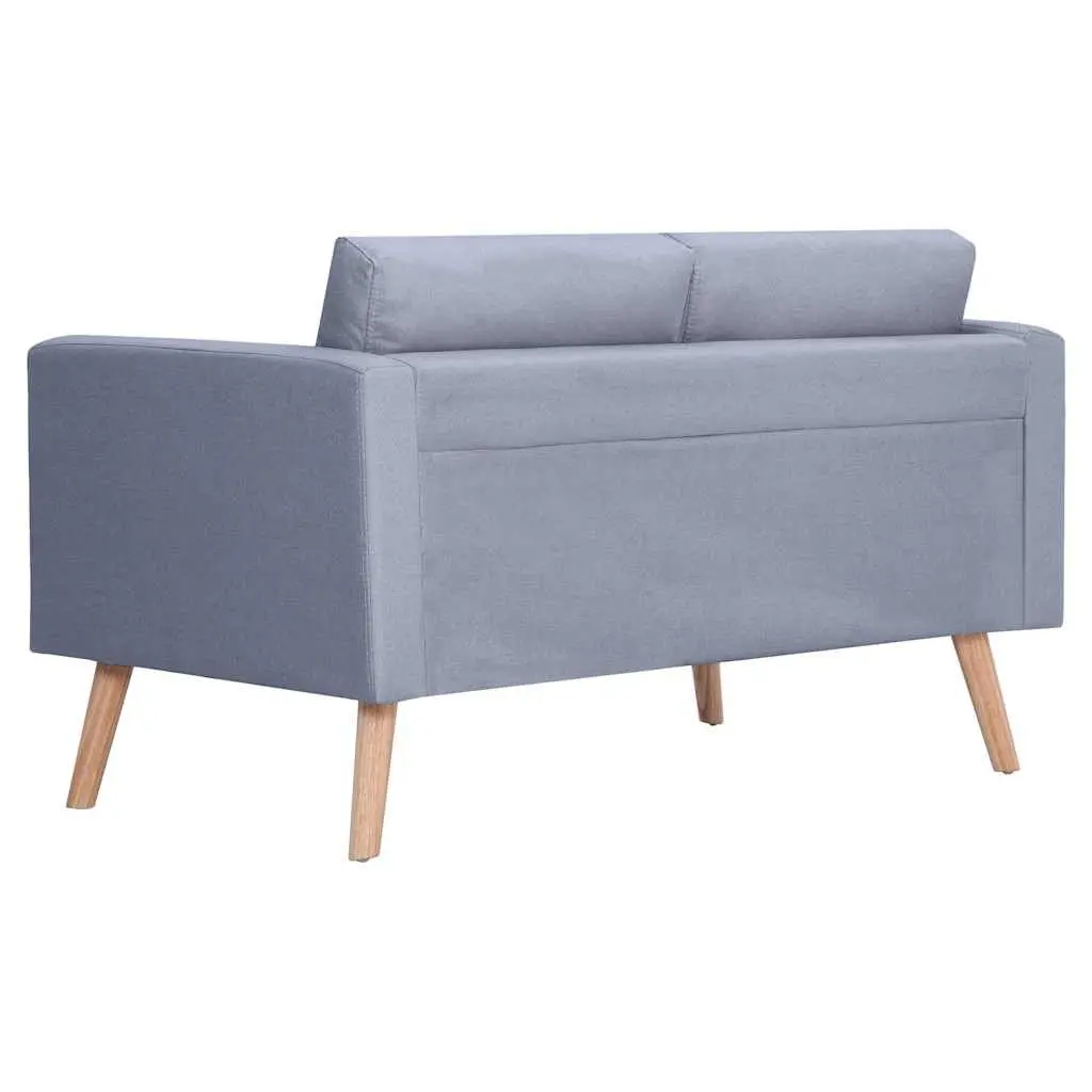Grey Fabric Sofa Set with Thick Cushions and Strong Frame