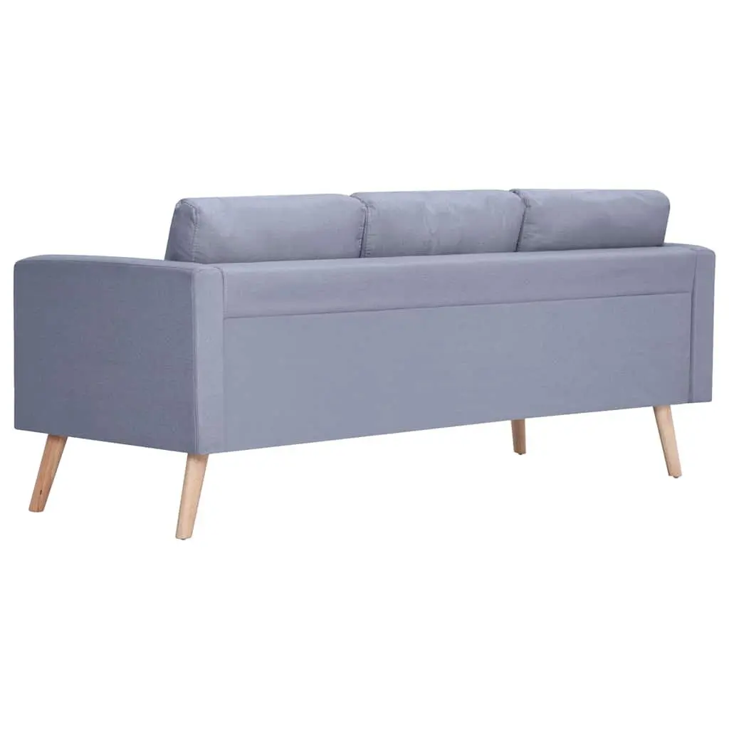 Grey Fabric Sofa Set with Thick Cushions and Strong Frame