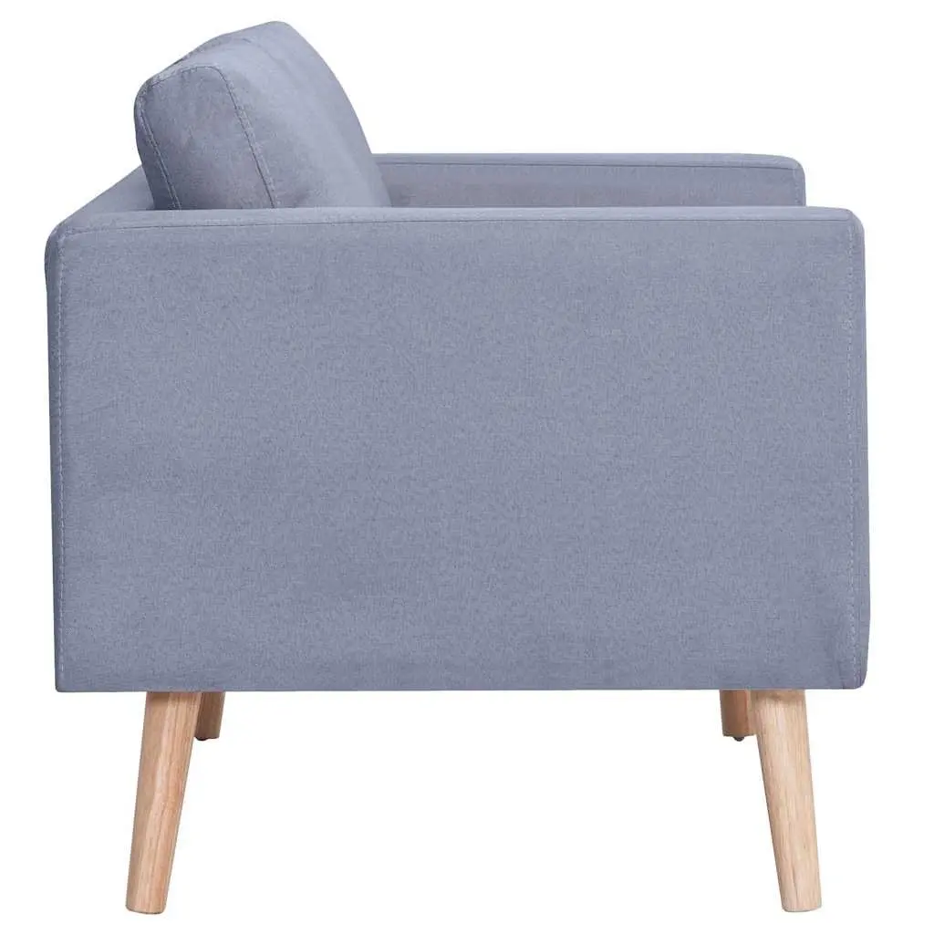 Grey Fabric Sofa Set with Thick Cushions and Strong Frame