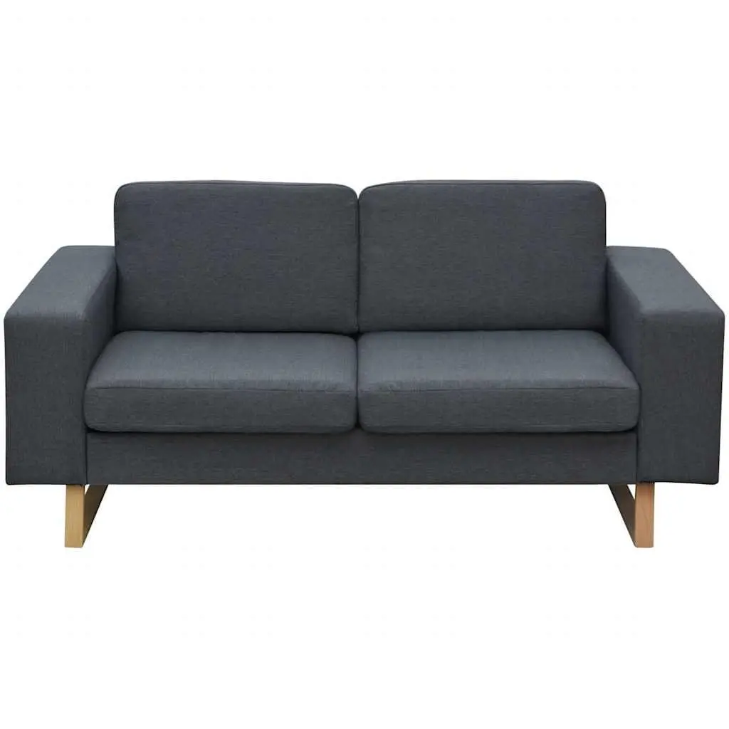 Grey Sofa Set with Removable Cushions