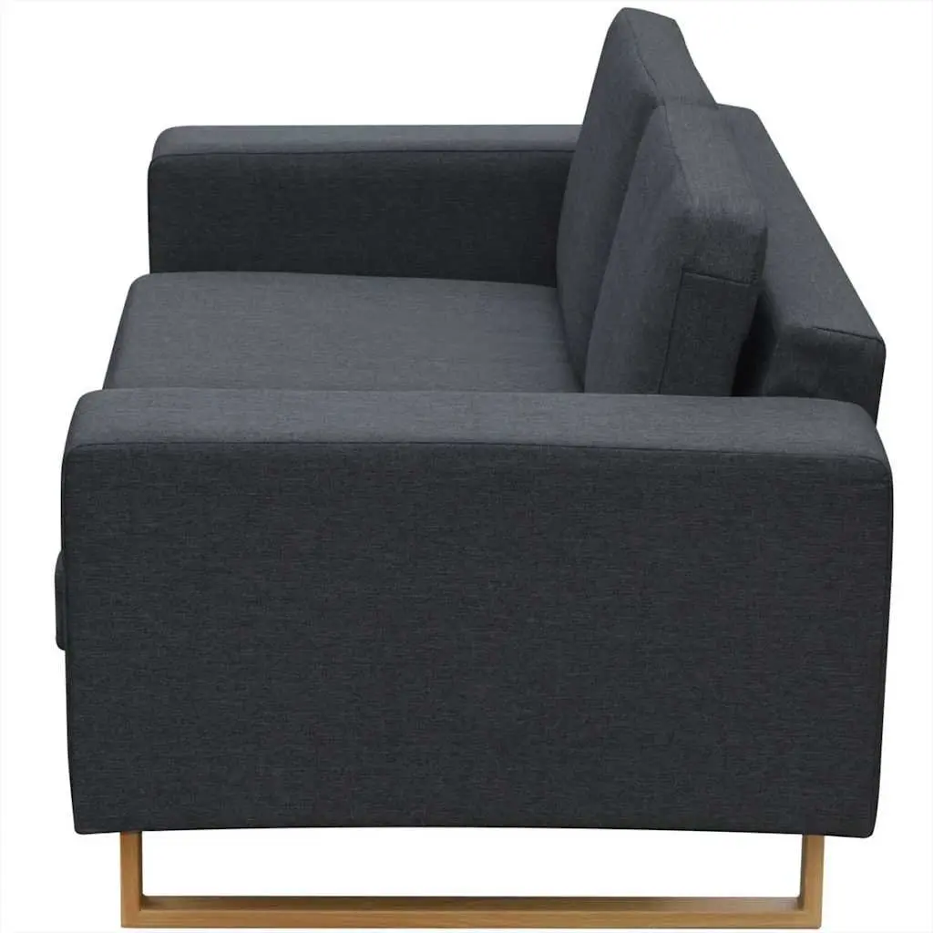 Grey Sofa Set with Removable Cushions
