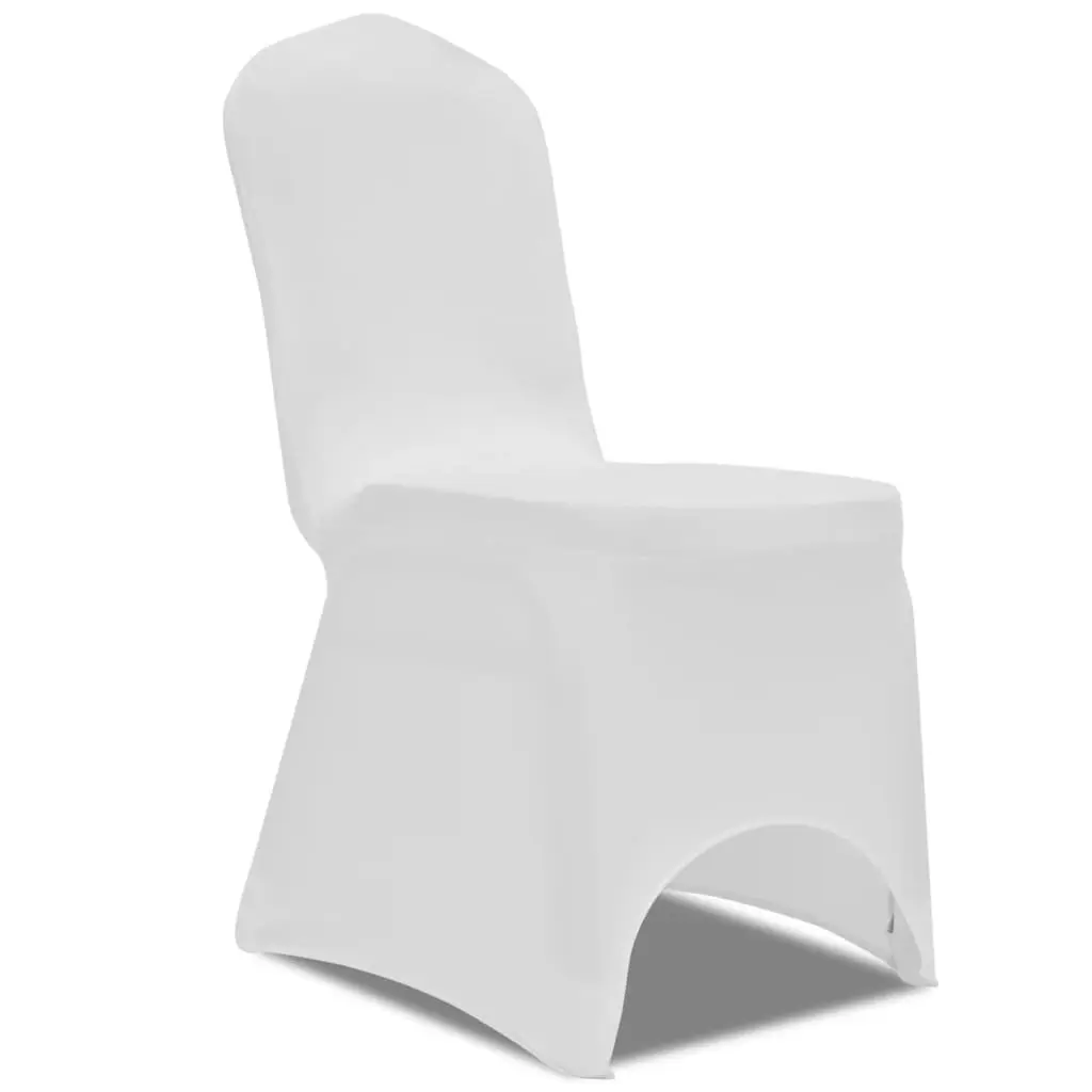 Stretch Chair Covers Spandex Blend White 100 Piece