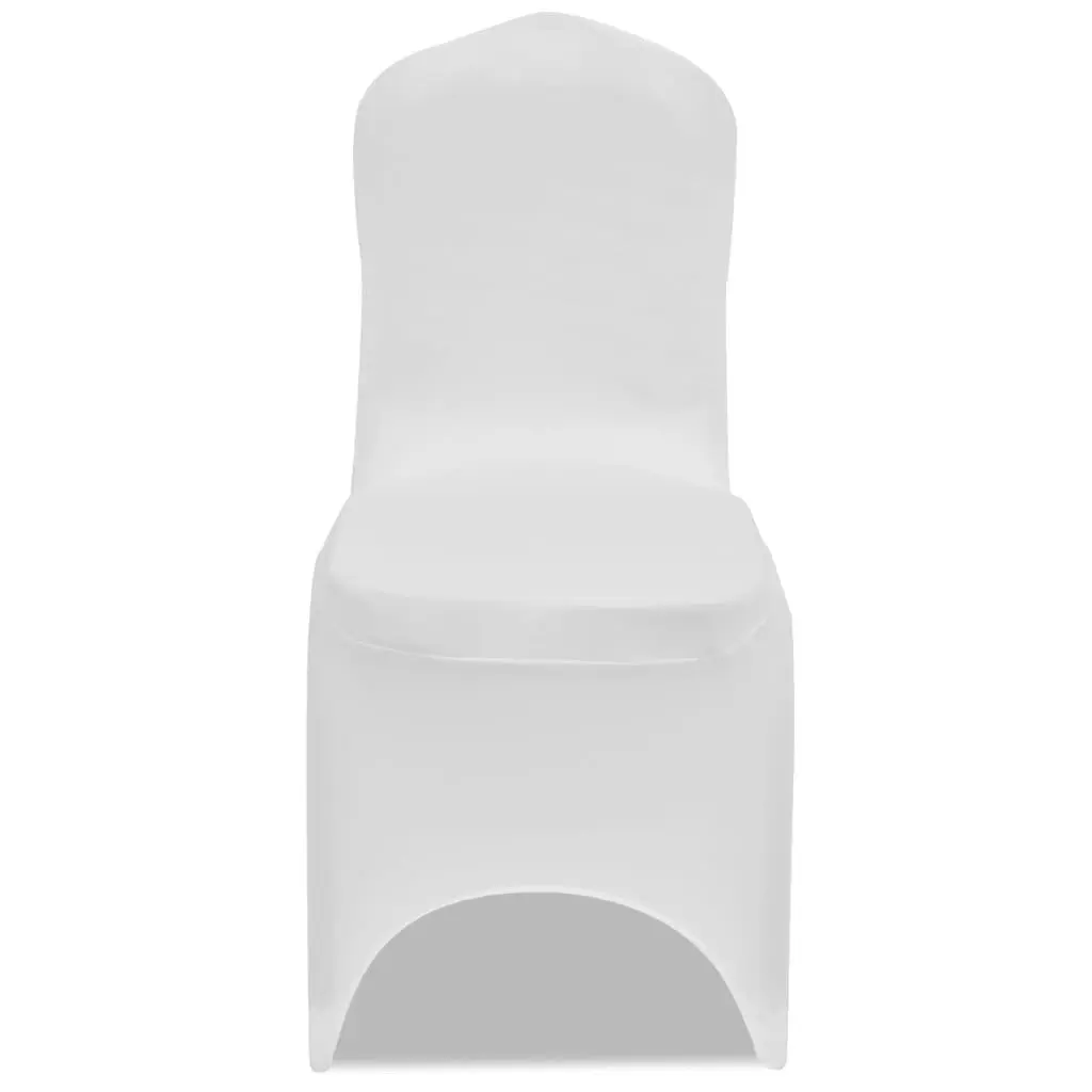 Stretch Chair Covers Spandex Blend White 100 Piece