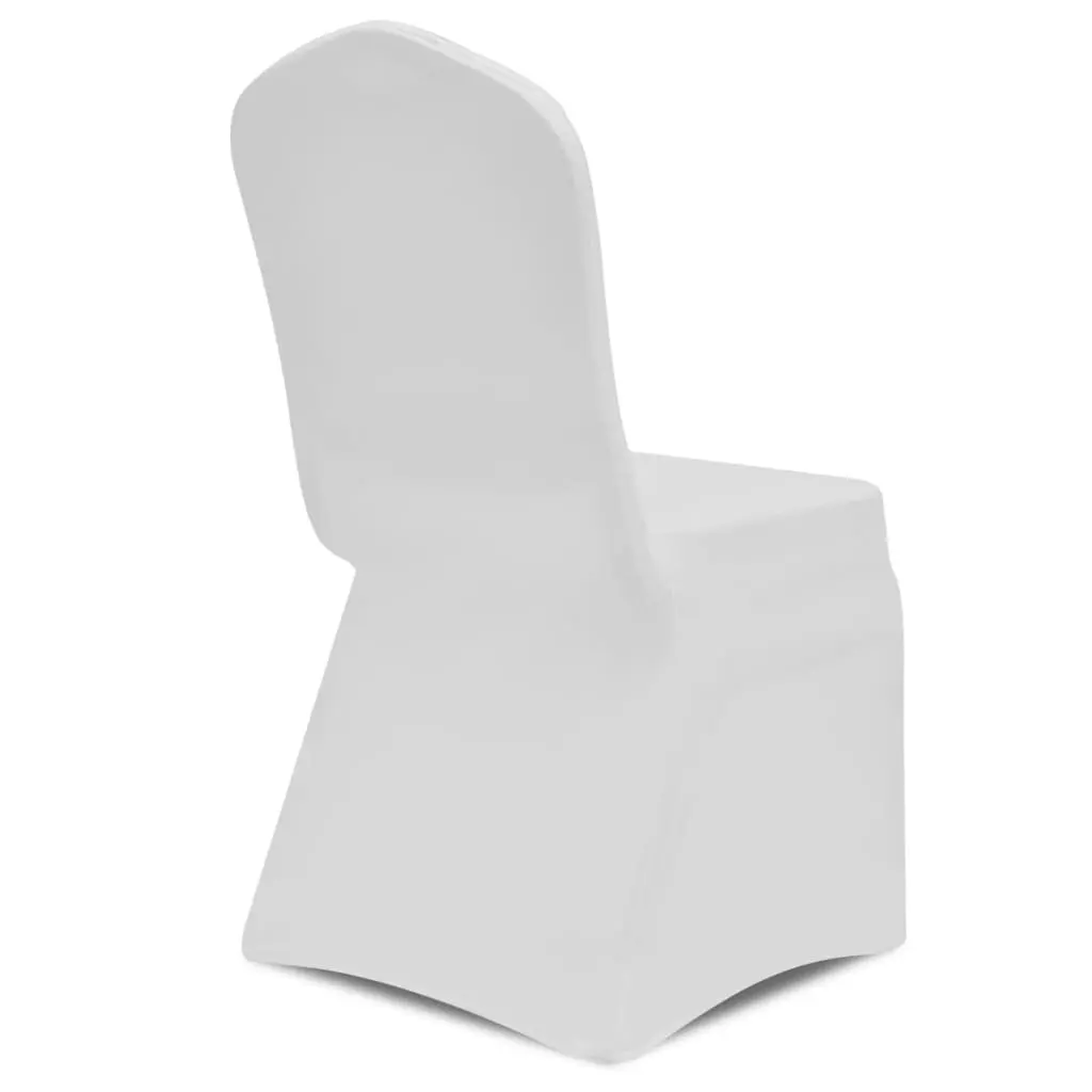 Stretch Chair Covers Spandex Blend White 100 Piece