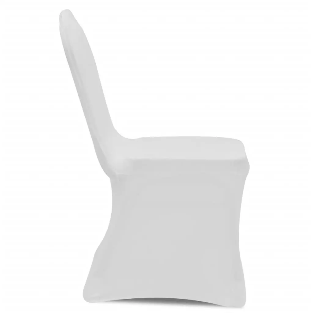 Stretch Chair Covers Spandex Blend White 100 Piece