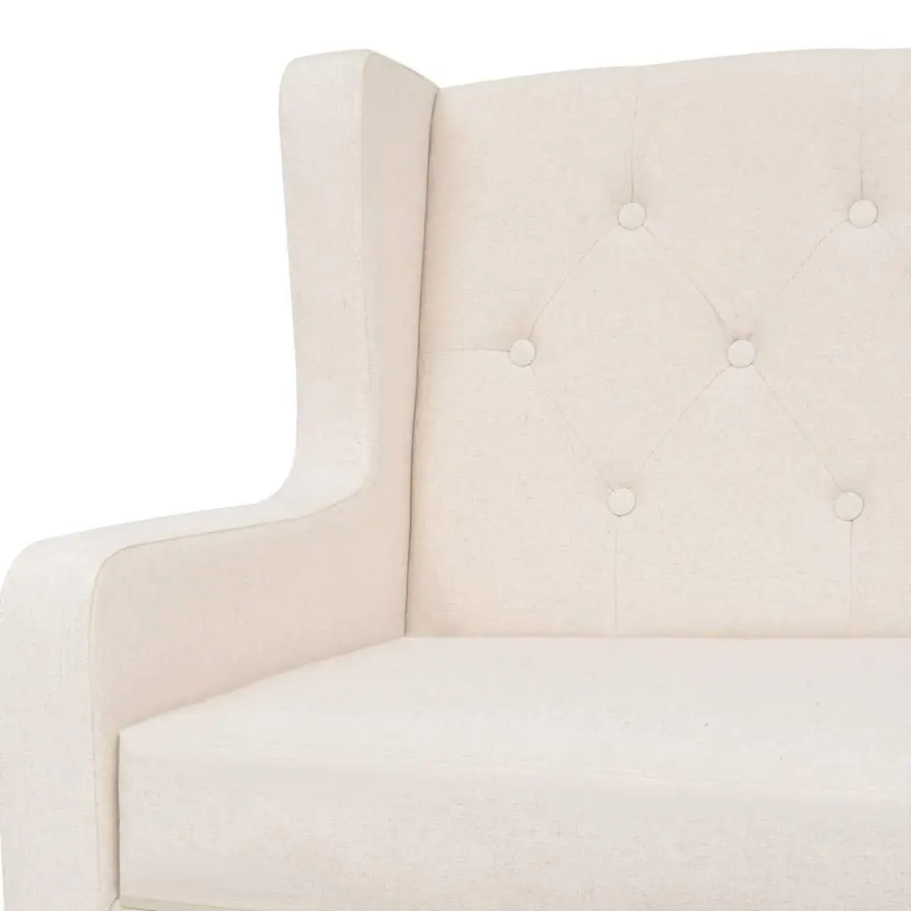 2-Piece White Sofa Set with Armchair