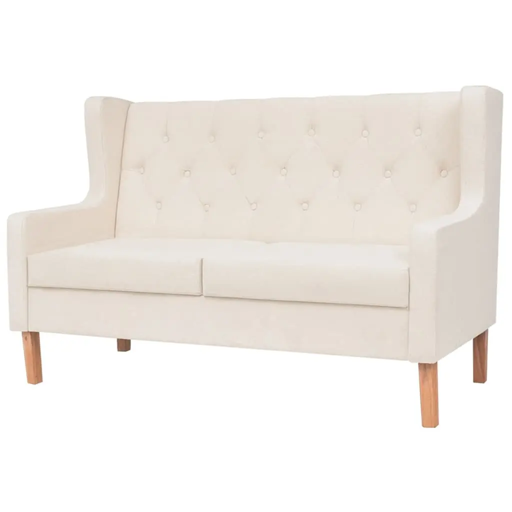 3-Piece Fabric Sofa Set Armchair 2-Seater 3-Seater Living Room White