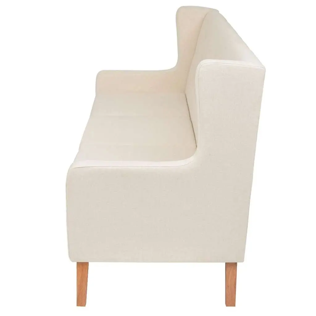 3-Piece Fabric Sofa Set Armchair 2-Seater 3-Seater Living Room White