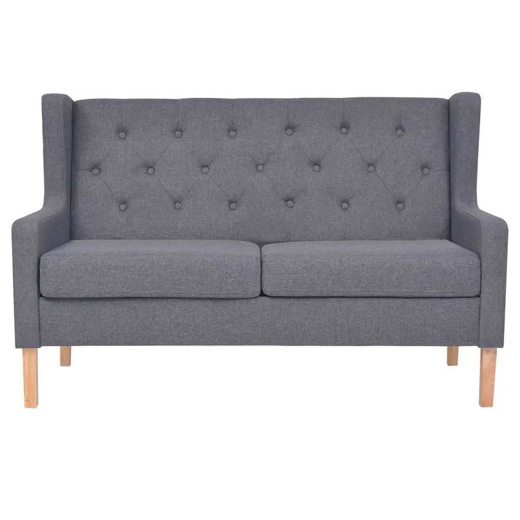 3-Piece Grey Fabric Sofa Set for Living Room