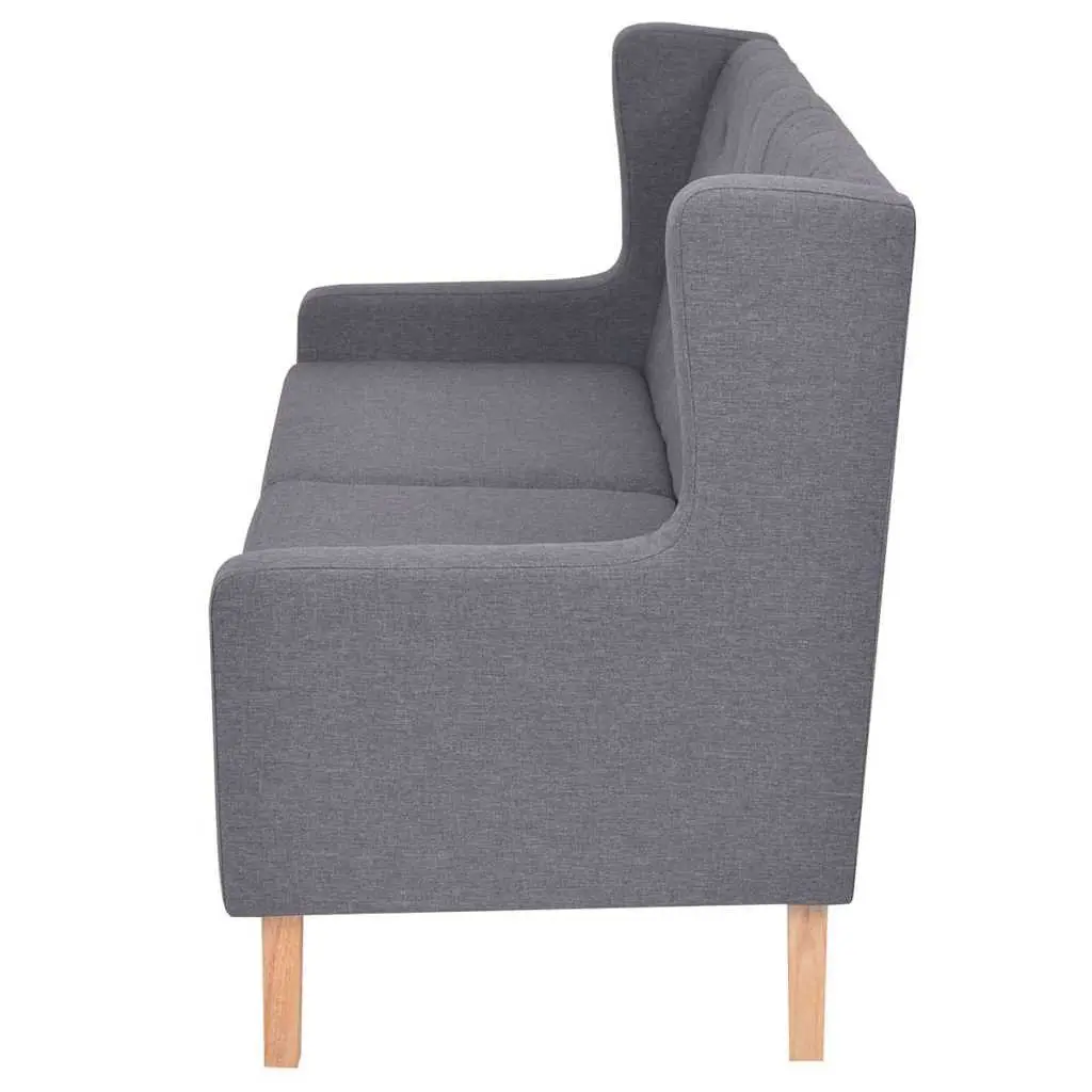 3-Piece Grey Fabric Sofa Set for Living Room