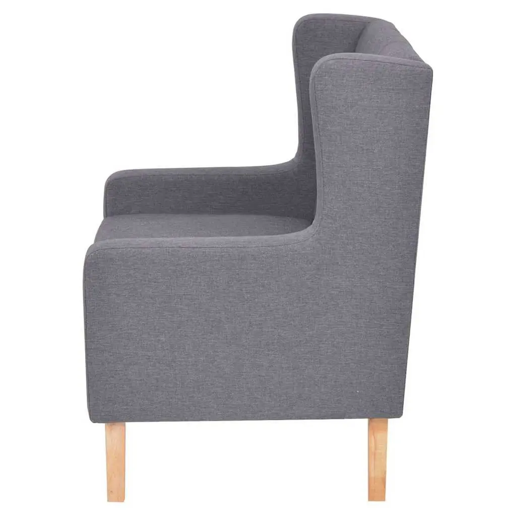 3-Piece Grey Fabric Sofa Set for Living Room