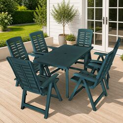 Quality Outdoor Dining Set with 7 Pieces and Folding Chairs